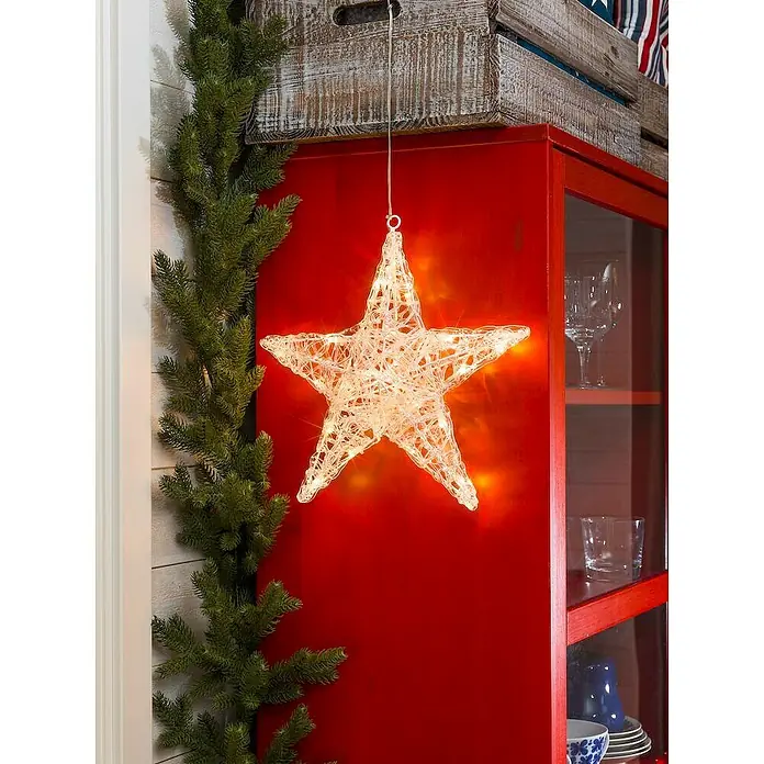 Konstsmide Led-ster - Binnen, 24 lampen, b x h: 8 x 34 cm, Warm wit