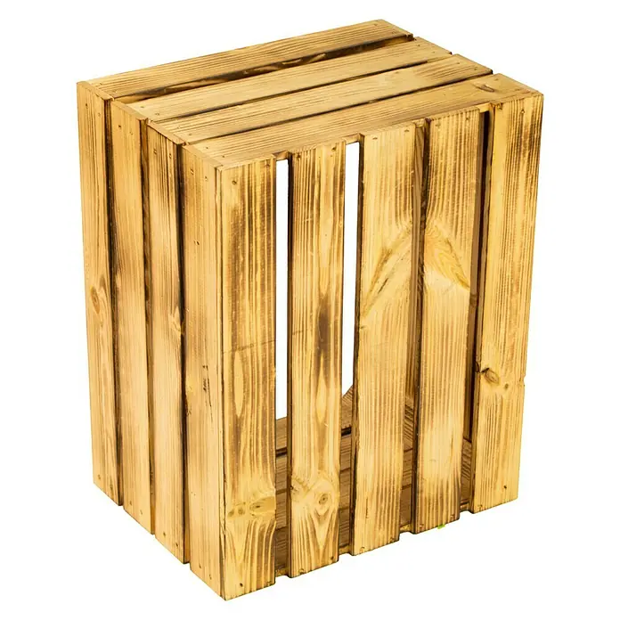 Holzregal Johanna - B x H: 40 x 50 cm, Holz, Braun - Rückansicht