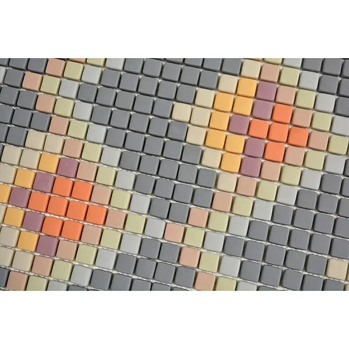 Mosaikfliese Quadrat Enamel CUBA MC4 - 31,1 x 24,6 cm, Mehrfarbig, Matt - Detailaufnahme