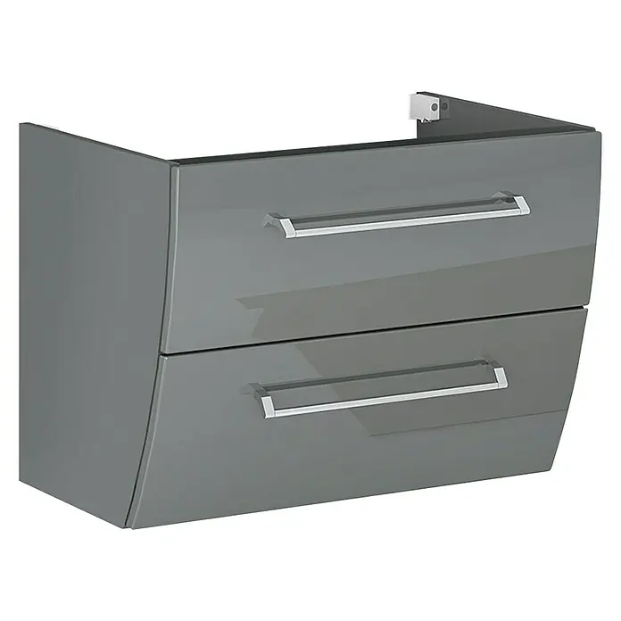 Camargue Orion Waschtischunterschrank - 70,5 x 51 x 52,5 cm, Anthrazit, Glänzend - Vorderansicht