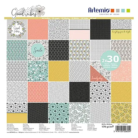 Artemio  Pieza decorativa bloque de hojas Good Vibes