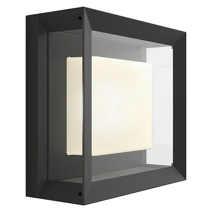 Philips Hue Aplique exterior LED Econic - 15 W, 11,5 x 26 x 26 cm, Negro, IP44