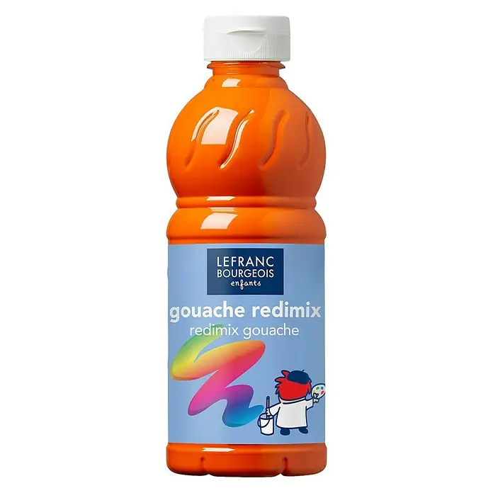 Lefranc & Bourgeois Gvaš Redimix - Narančaste boje, 500 ml, Boca - Pogled sprijeda