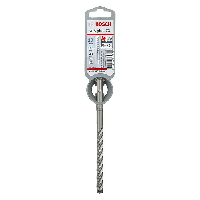 Bosch Professional Svrdlo za beton SDS-Plus SDS Plus-7X - Promjer: 10 mm, Duljina: 165 mm - Pogled odozdo