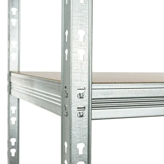 Metall-Schwerlastregal - L x B x H: 50 x 100 x 200 cm, 300 kg/Boden, Anzahl Böden: 5 Stk., Grau