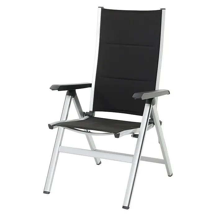MWH Sillón de posiciones Futosa - 62 cm, Textilene, Gris/Blanco