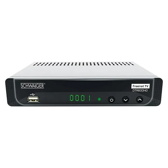 Schwaiger Terrestrischer HD Receiver DVB-T2 HD - 1.080 Pixel (Full HD), L x B x H: 18 x 12 x 4 cm