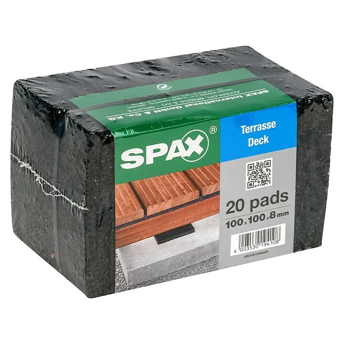 Spax Terrassenboden-Ausgleichpad - Höhe: 0,8 cm, 20 Stk.