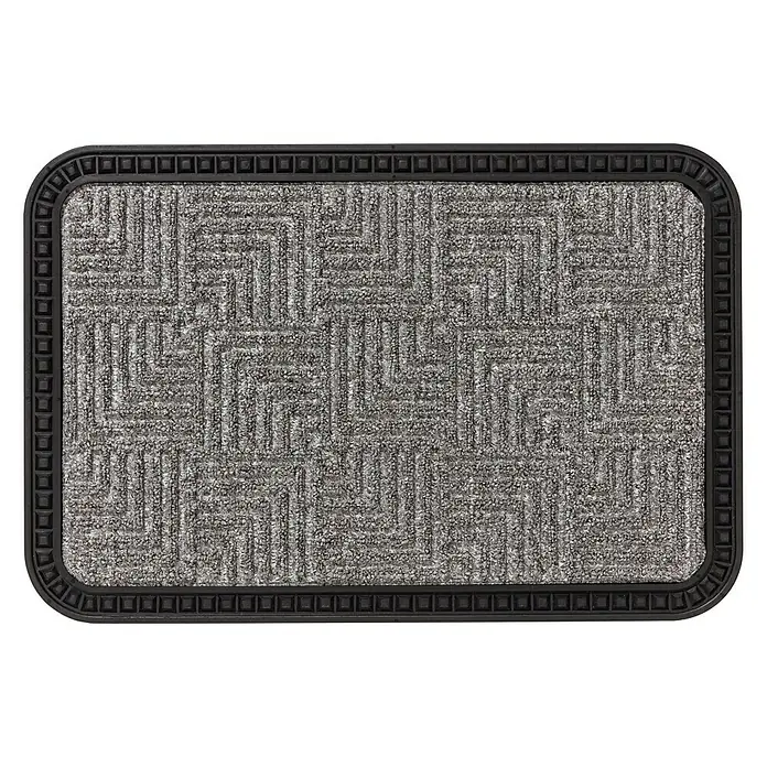 Astra Fußmatte Border Star - Silber, 50 x 80 cm, 70 % Polypropylen, 30 % Gummi - Ansicht von oben