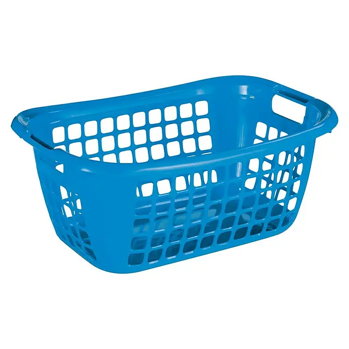 Sunware Wäschekorb Basic - L x B x H: 55 x 28 x 23 cm, Blau - Linke Seitenansicht