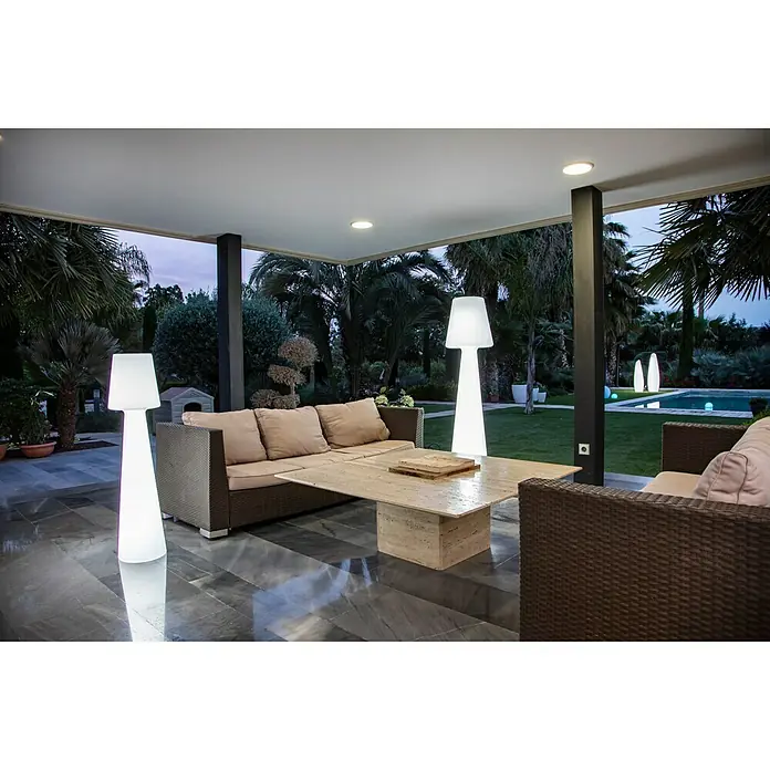 New Garden Lámpara de diseño para exterior LED Lola - 2 luces, Color de luz: Blanco frío, Altura: 110 cm