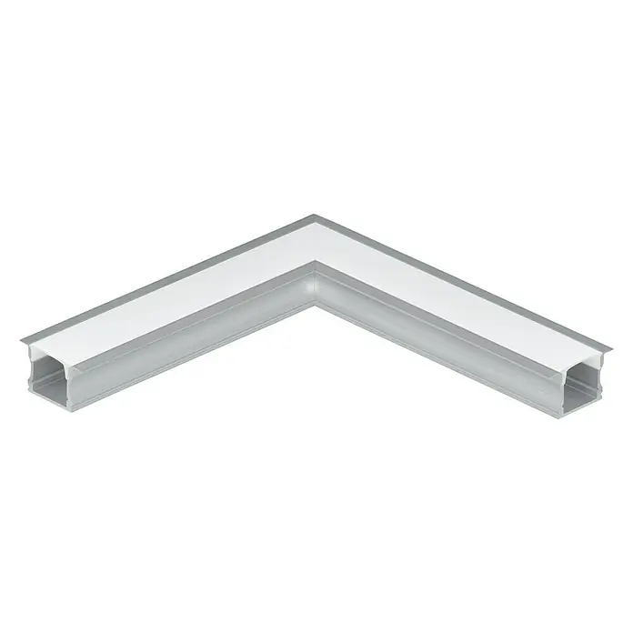 Eglo Eckverbinder Recessed Profile 2 - 11 x 3,8 x 14,5 cm, Silber, Aluminium - Vorderansicht