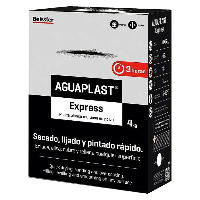 Beissier Aguaplast Plaste Express - Blanco, 4 kg