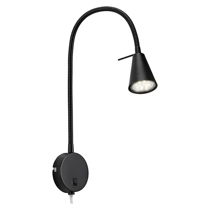 Briloner LED-Wandstrahler Tusa - 4 W, Schwarz, L x B x H: 5,8 x 20,5 x 45 cm
