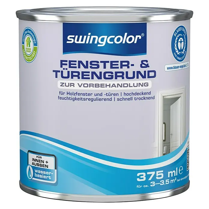 swingcolor Grundierung Fenster- & Türengrund Acryl - Weiß, 375 ml - Vorderansicht