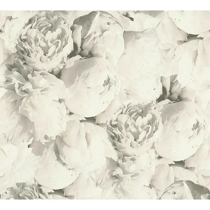 AS Creation Neue Bude 2.0 ED II Vliestapete Pfingstrose - Creme, Floral, 10,05 x 0,53 m - Detailaufnahme