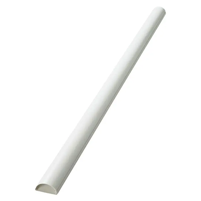 D-Line Kabelkanal Halbrund - 1,5 m, 50 x 25 mm, Weiß - Vorderansicht