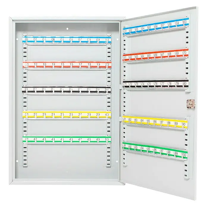 Rottner Schlüsselkasten S 100 - L x B x H: 8 x 38 x 55 cm, Geeignet für: 100 Schlüssel, Zylinderschloss
