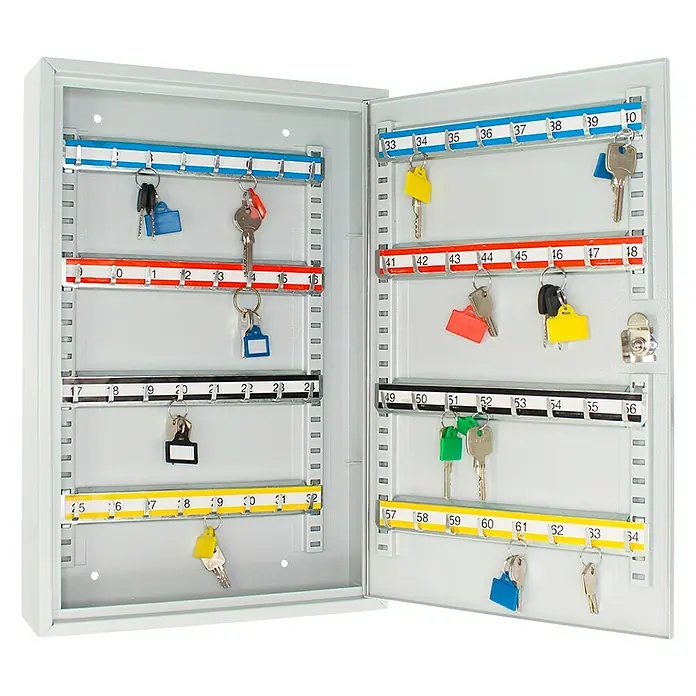 Rottner Schlüsselkasten S 64 - Geeignet für: 64 Schlüssel, L x B x H: 8 x 30 x 45 cm, Zylinderschloss