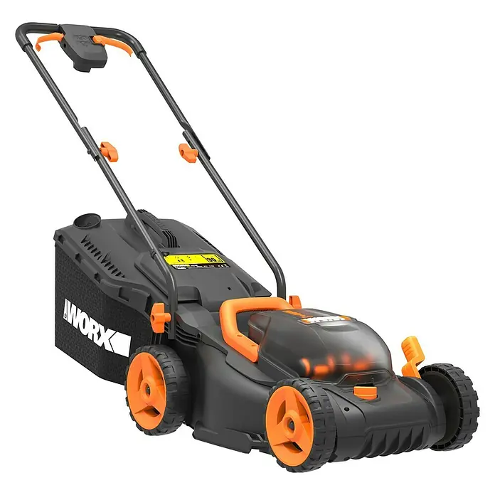 Worx Akku-Rasenmäher WG779E - 40 V, 2 Akkus, 2,5 Ah, Schnittbreite: 34 cm - Rechte Seitenansicht