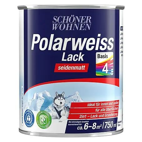 SCHÖNER WOHNEN-Farbe  Weißlack Polarweiß Basis 4