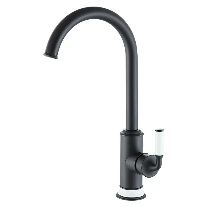 Rousseau Grifo de cocina Tubö - Negro, Permite ahorrar agua