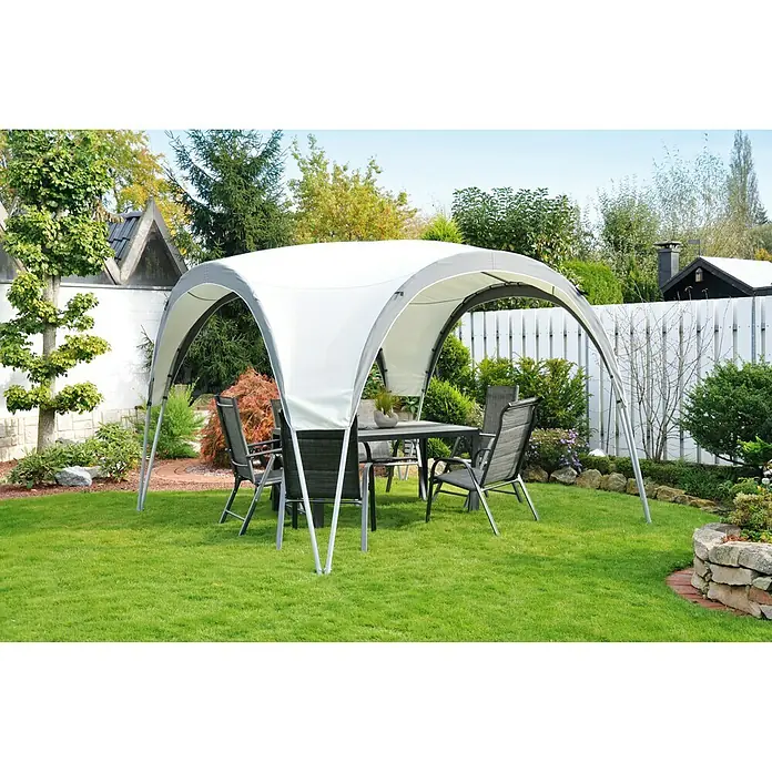 Leco Steckpavillon Ultra - L x B: 300 x 300 cm, Lichtgrau