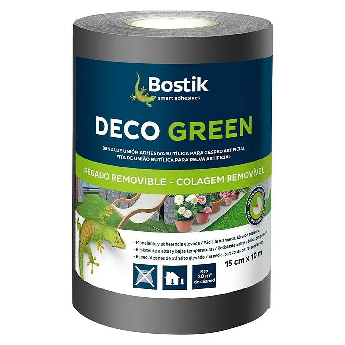 Bostik Banda de fijación Butílica - 10 m x 15 cm, Apto para: Césped