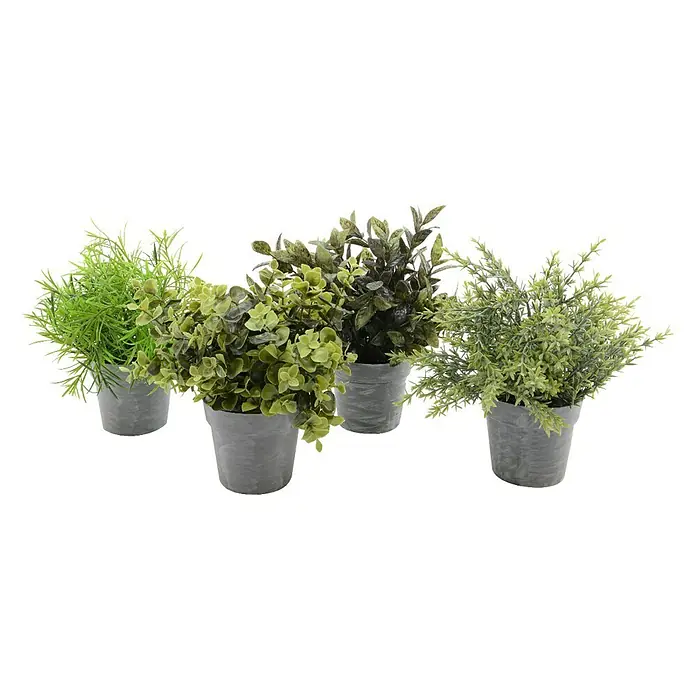 Planta artificial - Altura: 25 cm, Verde, Plástico