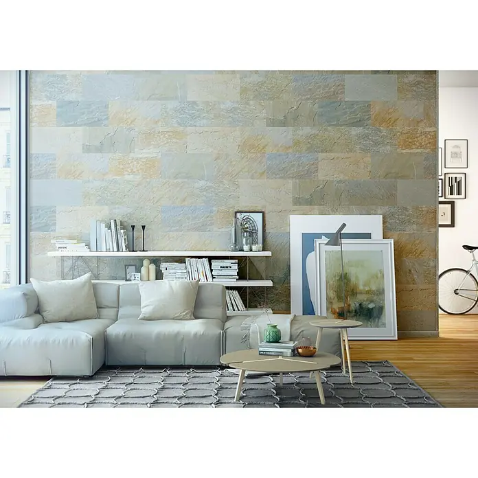 Bariperfil Aqua Revestimiento de pared Cuarcita - 60 x 30 cm, Gris