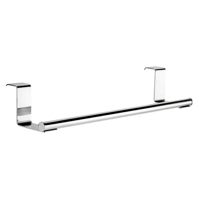 Toallero de gancho para mueble - Largo: 38 cm, Acero inoxidable, Brillante