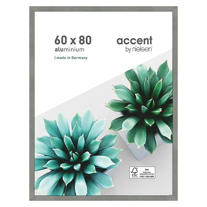 Colorama Bilderrahmen Star - Grau, 60 x 80 cm, Aluminium, Matt - Vorderansicht