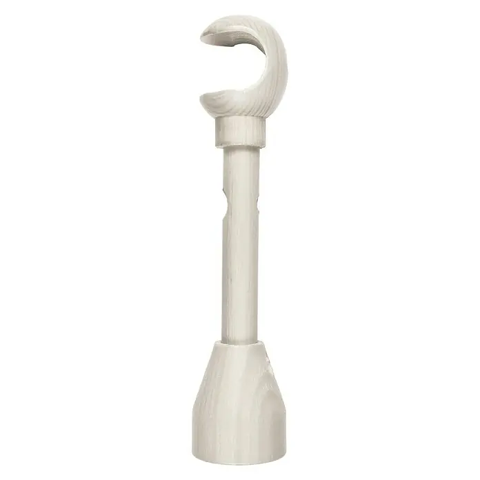 Soporte de pared Ideas wood yeso - Apto para: Barras para las cortinas de Ø 28 mm, Largo: 23 cm
