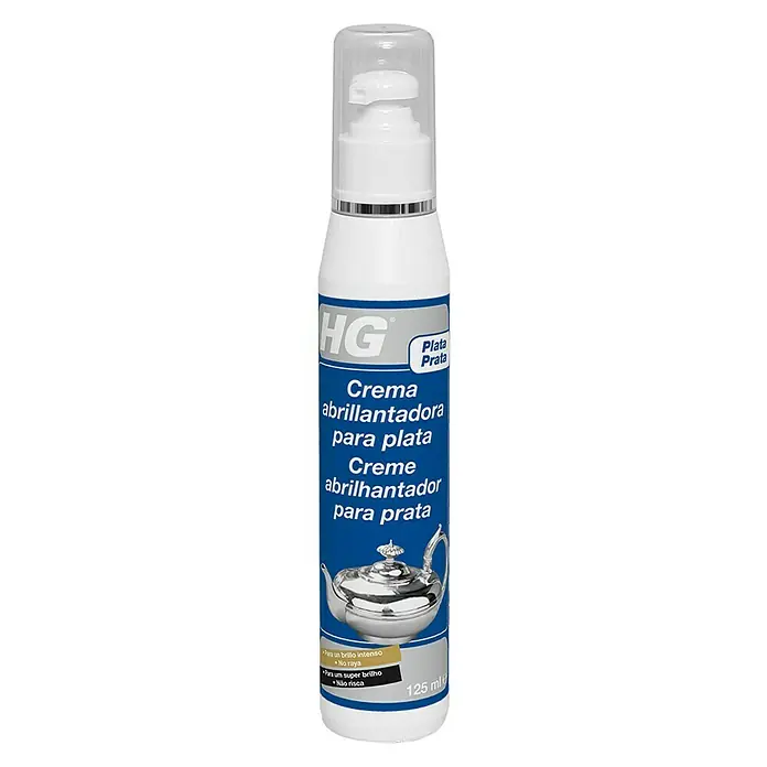 HG Abrillantador Crema Plata - 125 ml, Frasco dosificador