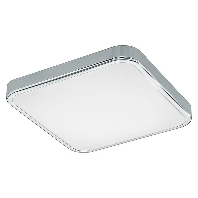 Eglo LED stropna svjetiljka Manilva 1 - 16 W, Bijelo-krom, D x Š x V: 29 x 29 x 7 cm - Pogled sprijeda