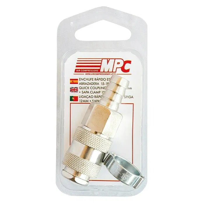 MPC Boquilla de conexión con abrazadera SAPA - 15 - 18 mm, Diámetro boquilla: 12 mm