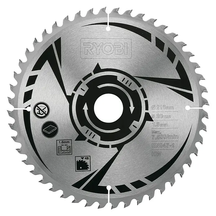 Ryobi Disco de corte SB216K16T48A1 - Diámetro: 216 mm