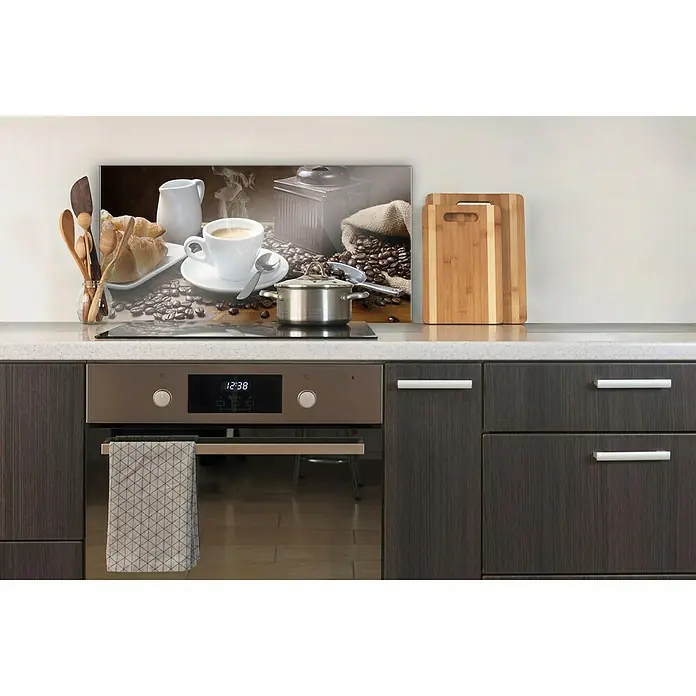 CUCINE Küchenrückwand - Coffee Fragrance, 80 x 40 cm, Stärke: 6 mm, Einscheibensicherheitsglas (ESG) - Vorderansicht