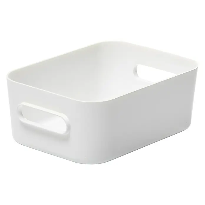 SmartStore Kutija za pohranjivanje Compact - D x Š x V: 20 x 14 x 7,5 cm, Plastika, Bijele boje - Pogled sprijeda
