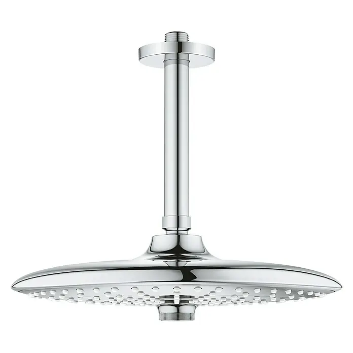 Grohe Euphoria Kopfbrausen-Set - Durchmesser: 26 cm, 9,5 l/min bei 3 bar, Deckenmontage, Chrom - Vorderansicht