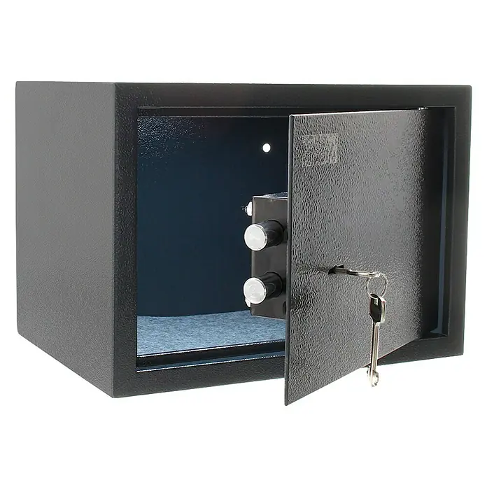 Rottner Möbeltresor Homestar - Doppelbart-Hochsicherheitsschloss, L x B x H: 25 x 35 x 25 cm, Anthrazit