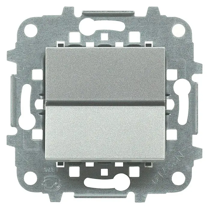 Niessen Zenit Interruptor/Conmutador - Plateado, Montaje en la pared, IP20