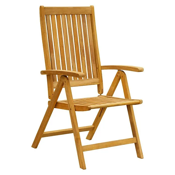 Silla con respaldo regulable Zaira - Ancho: 68 cm, Madera