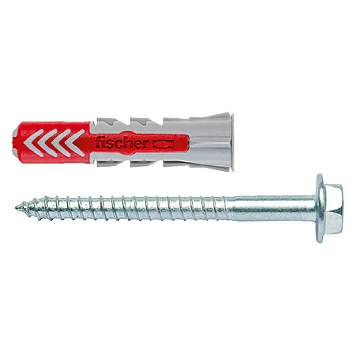 Fischer Duopower Set de tacos y tornillos S DIY - Ø x L: 10 x 50 mm, Nylon, 10 uds.
