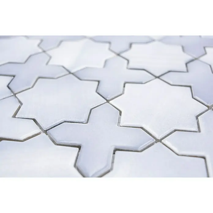 Mozaïektegel starmix CG SXS 10 - 29,6 x 29,6 cm, Grijs, Mat - Close-up