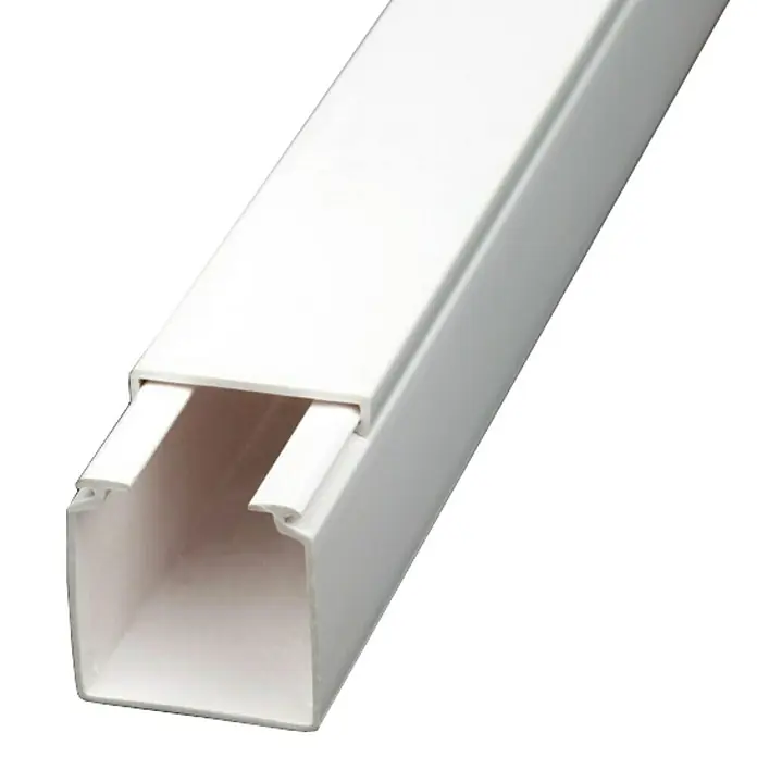 Canaleta para cables - L x An x Al: 2 m x 30 mm x 30 mm, Blanco