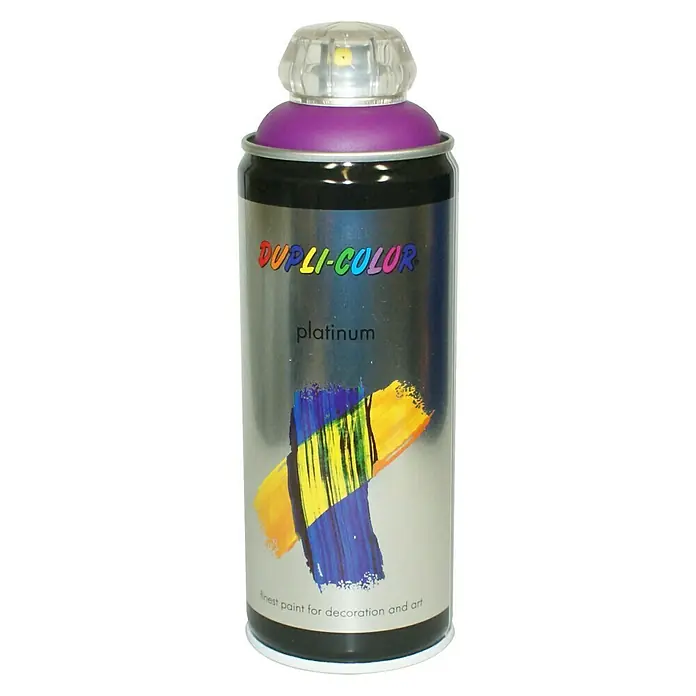 Dupli-Color Platinum Sprej s lakom u boji - Ljubičaste boje, 400 ml, Svilenkasti sjaj - Pogled sprijeda