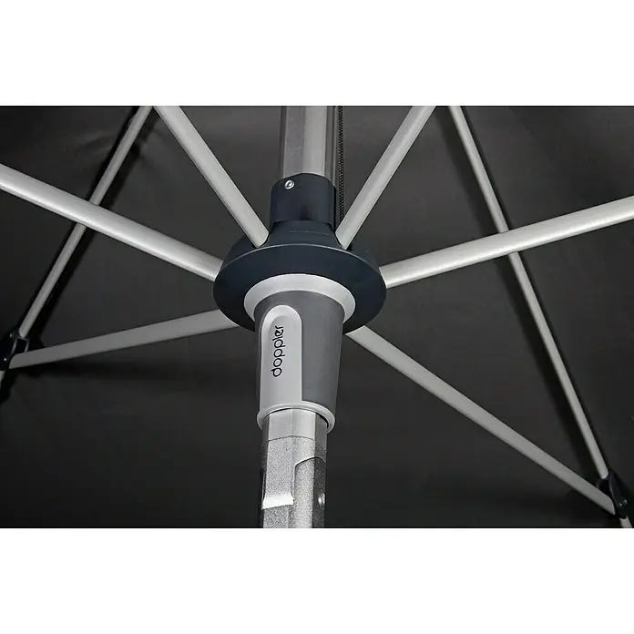 Doppler Expert Kurbelschirm Auto Tilt - Anthrazit, Durchmesser: 320 cm - Detailaufnahme