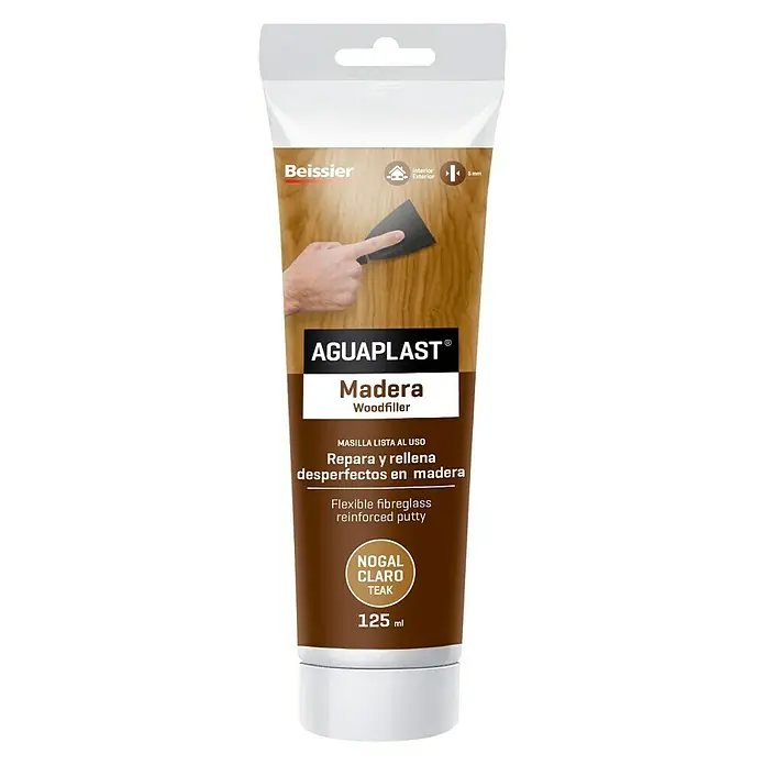 Beissier Aguaplast Masilla para madera - Nogal claro, 125 ml