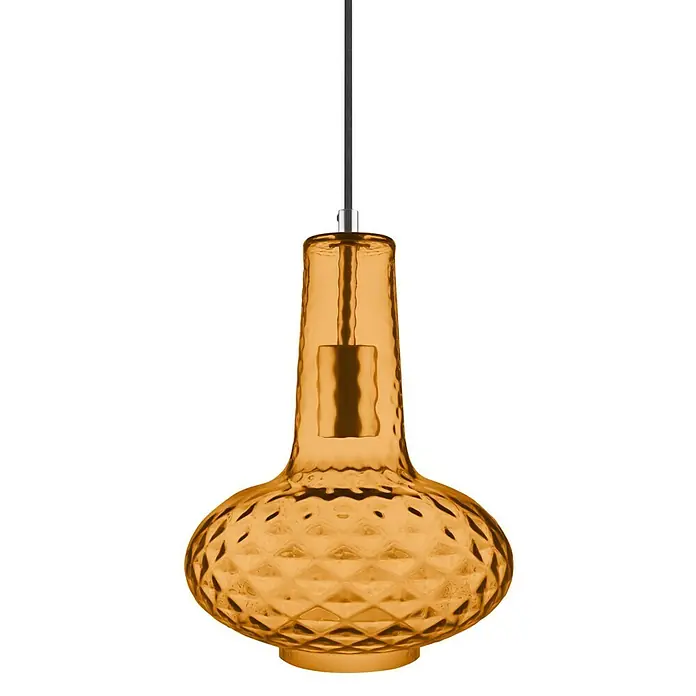 Ledvance Pendelleuchte rund 1906 Carve Pear - Orange, E27 - Vorderansicht